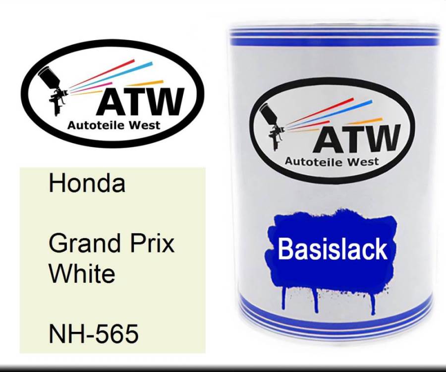 Honda, Grand Prix White, NH-565: 500ml Lackdose, von ATW Autoteile West.